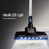 KENT Zoom Plus Vacuum Cleaner 150W Battery Operated, Rechargeable, Cordless & Hoseless Bagless Design Cyclone5 Technology Washable HEPA Filter Multi Nozzle Operation