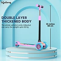 Lifelong LLKS03 Foldable Kick Skating Cycle Skate Scooter for Kids(Max User Weight: 50Kg)