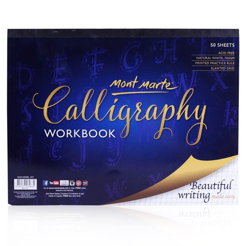 Mont Marte CALLIGRAPHY Writing Paperbook 50 Sheets, 9 x 12 Inches. Mont Marte CALLIGRAPHY Writing Paperbook 50 Sheets, 9 x 12 Inches.