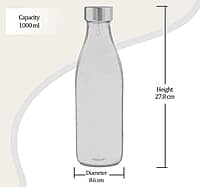 Treo by Milton Ivory Premium Glass Printed Bottle 1000 ml, 1 Pc