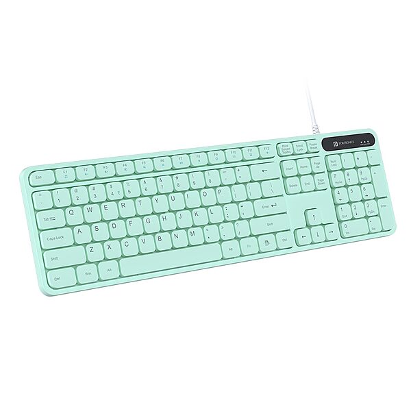 Portronics Ki-Pad 3 Blue USB Keyboard – Full Size offers a comfortable typing experience with its sleek design, responsive keys, and reliable connectivity, perfect for home or office use.