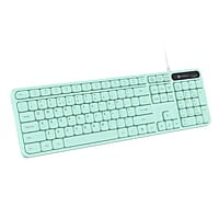 Portronics Ki-Pad 3 USB Wired Keyboard with Large Keycaps, Noise-Free Typing, Fn Multimedia Hotkeys, Full-Size Layout with Num Pad, Ergonomic Design, 1.5m USB Cable