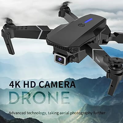E88 Drone with 1080P Camera 1 Batteries One Key Take Off Land Altitude Hold Automatic Avoidance Obstacles 360° Flip With Aerial Photography Drone Multicolor (One-Battery)