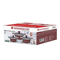 Wonderchef Sienna Aluminium Casserole Set, 3-Pieces