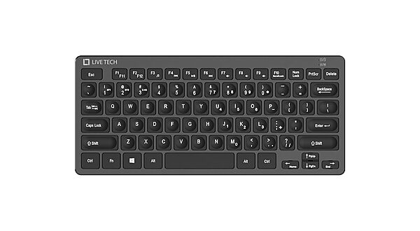 Live Tech WMK05 Slim Mini Keyboard – BT + Wireless: Compact design, Bluetooth connectivity, and wireless convenience. Perfect for on-the-go use, with responsive keys and long battery life.