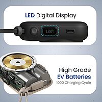 Portronics Power Shutter – 15W Wireless 10K Power Bank (Black) offers fast charging, sleek design, and portability. Ideal for on-the-go charging of smartphones and devices. Stay powered up!