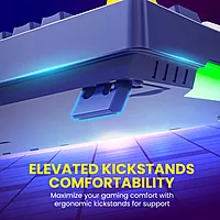 Portronics K2 Mechanical Gaming Keyboard – 20+ RGB Multi-Color Backlight | Red Linear Switches | Anti-Ghosting Keys | Customizable LED Modes | Full-Size | 1.5m USB Cable | Blue