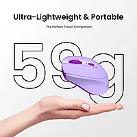 Portronics Toad 31 Wireless Mouse – 2.4GHz Connectivity | USB Receiver | 10m Working Distance | Ergonomic Design | Adjustable DPI | Auto Power Saving | Laptop & PC Compatible | Purple