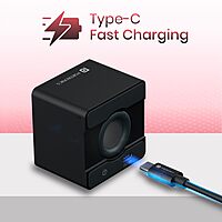 Portronics Nugget 3W Mini Speaker – White, USB-C, Compact & Powerful Sound, Perfect Travel Audio