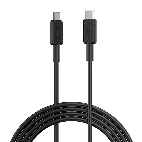 Portronics Link C Square – 100W Type-C Cable, 1M Black, fast charging, durable design, compatible with various devices, high-speed data transfer, tangle-free, perfect for home and office use.