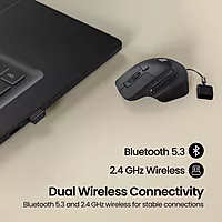 Portronics Toad Mino: A sleek, compact Bluetooth mouse featuring dual mode connectivity for seamless switching between devices. Perfect for on-the-go productivity and effortless navigation.