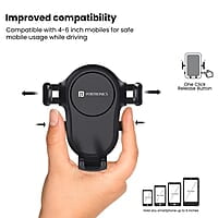 Portronics Clamp Y Adjustable Air Vent Mobile Holder for Car with 360° Rotational