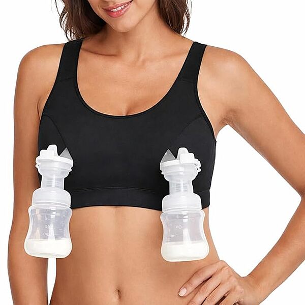 Hands Free Pumping Bra, Adjustable Breast-Pumps Holding for New Moms, Pumping Bra for All Breast Pumps