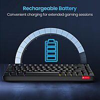 Portronics Hydra 10 Bluetooth + Wireless Keyboard – RGB Backlit | Black | 1 Year Warranty