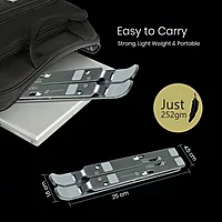 Portronics My Buddy K2 Laptop Stand – Metal Build | Portable Design | Silver | 1 Year Warranty