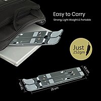 Portronics My Buddy K2 Laptop Stand (POR 1202) – Portable Metal Stand | Foldable | Silver