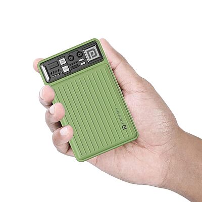 Portronics Mini 10K – 22.5W Nano Power Bank, compact design, LED indicator, fast charging, Type-C input/output, lightweight, perfect for travel, reliable power source for devices on the go.