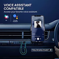 Portronics Auto 21 Bluetooth v5.3 Receiver for Car | Handsfree Calling | Black | 1 Year Warranty