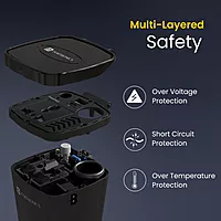 Portronics 200W Car Power Inverter – 30W Type-C PD, AC Socket & USB | Black