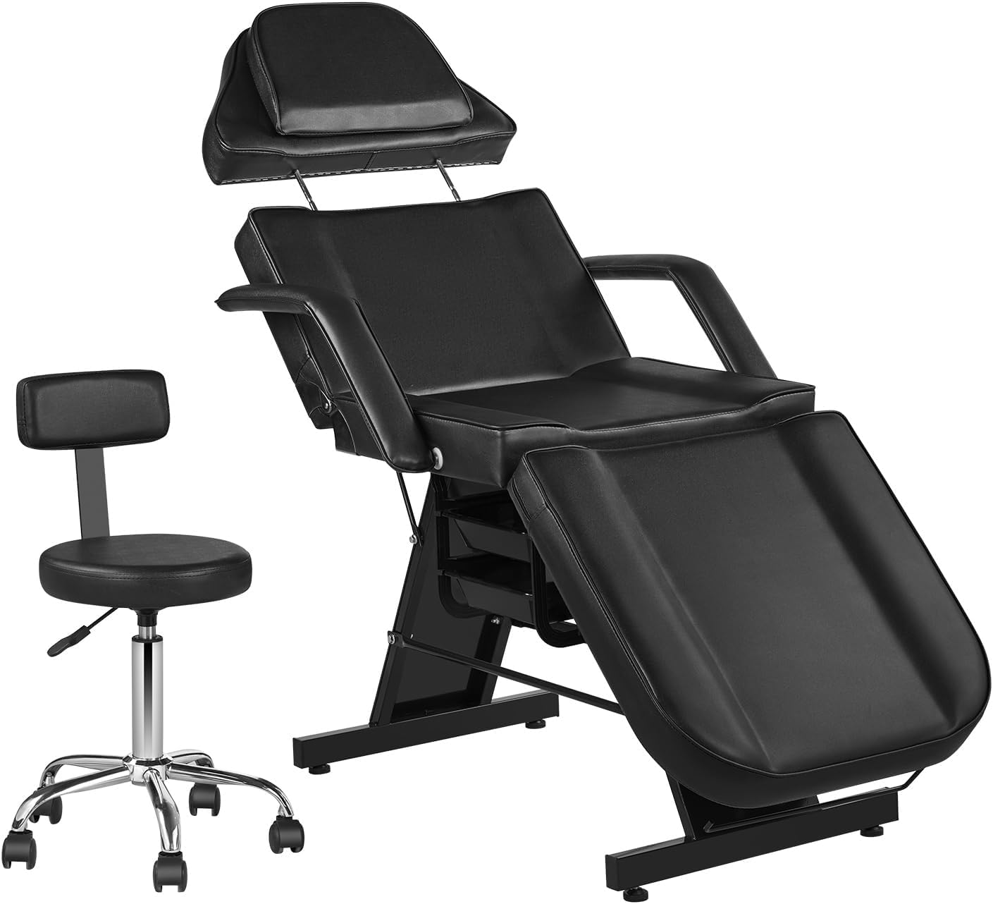 manual treatment chair black