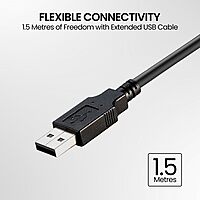 Portronics Ki-Pad 3 Black USB Keyboard – Full size, stylish design, ergonomic typing, ideal for home/office, plug and play, sturdy keys, boosts efficiency, works with multiple devices.