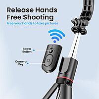 Portronics Lumistick – A versatile 360° selfie stick featuring adjustable light modes for perfect selfies. Compact design, easy to use, and ideal for capturing stunning moments anywhere!