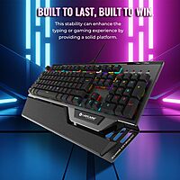 LAPCARE Champ (LGK-108) Mechanical RGB Gaming Keyboard – Full Anti-Ghosting | Blue Tactile Switches | Spillproof | 2 USB Passthrough | RGB LED Backlit | 50M Keystroke Lifespan