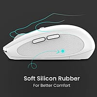 Portronics Toad 30 Wireless Mouse with 2.4 GHz Connectivity, USB Receiver, 6 Buttons, Adjustable DPI, Silicon Grip