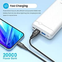 Portronics Power Brick II 20000 mAh,2.4A 12w Slim Power Bank with Dual USB Output Port