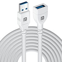 Portronics UniConnect 5M USB Cable – Male to Female | 5M | White | 1 Year Warranty