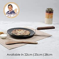 Wonderchef Ebony Roti Tawa 25cm Non Stick Tawa 4..88 mm Wooden Handle