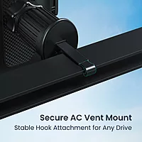 Portronics Clamp Y Air Vent Mobile Holder – 360° Rotation  | Black | 1 Year Warranty