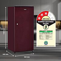 Whirlpool 184 L 3 Star Direct-Cool Single Door Refrigerator