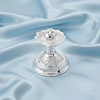 Silver Agarbatti Stand Lotus Design Incense Sticks Holder