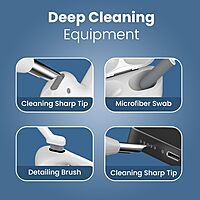 Portronics Clean U 5-In-1 Cleaning Kit for Laptop, Mobiles, and Tablets – White