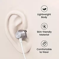 Portronics Conch Beat C Silver Earphones | Type-C, High-Quality Audio & Ideal for Music Lovers & Professionals