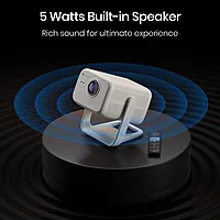 Portronics Beem 480 POR-2752 LED Projector – 5100 Lumens | 1080p | Android 9.0 | White