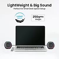 Portronics POR 2246 In Tune 5 USB Powered Speaker – 12W | 3.5mm Jack | LED Light | Black