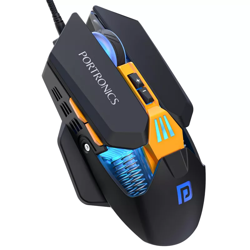 Portronics Vader 2.0 Gaming Mouse – USB Wired | Black | 1 Year Warranty