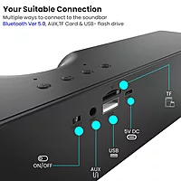 Portronics Decibel 20 16W Bluetooth Soundbar – Powerful Audio, Sleek Design | Easy Connectivity | Perfect for Music, Movies & Home Entertainment