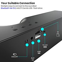 Portronics POR 1734 Decibel 20 Mini Soundbar – 16W | BT 5.0 | TWS | MicroSD | USB | AUX | FM