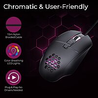 Coconut GM2 Bullet Wired Gaming Mouse – USB | 8 Programmable Keys | Dedicated Fire Button | Adjustable DPI up to 7200 | RGB Breathing Lights | PC & Laptop Gaming Mouse