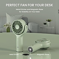 Portronics Toofan Mini Portable Rechargeable Fan with 3 Speed Modes, Upto 7800 RPM Max Speed, 2000 mAh Battery, Type C Charging Port, Magnetic Base for Stability Portronics Toofan Mini Portable Rechargeable Fan with 3 Speed Modes, Upto 7800 RPM Max Speed, 2000 mAh Battery, Type C Charging Port, Magnetic Base for Stability