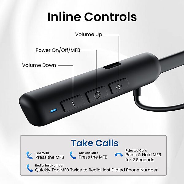 Portronics Harmonics Z10 – Wireless Earbuds, 35H Playtime, Deep Bass, Comfortable Fit, Bluetooth 5.0, Built-in Mic, Lightweight Design, Perfect for Sports and Daily Use, Color: Black.