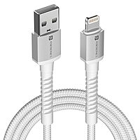 Portronics Konnect X – USB to 8-Pin Cable, 3A, 1M, White. Fast charging and data transfer, durable design, compatible with all 8-pin devices. Perfect for everyday use and travel.