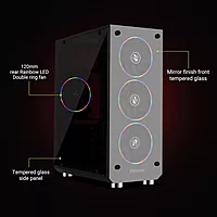 Zebronics Cronus Case with Tempered Glass & RGB