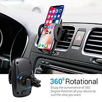 Portronics Clamp X POR-1101 – Car Vent Holder, Z-Black is a sleek and sturdy phone holder designed for easy access and secure placement in your car's air vent. Perfect for hands-free navigation!