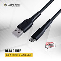 Lapcare Hook LTC‑1125 USB-A to Type‑C braided cable delivers 18 W fast charging and high-speed data sync, with durable/ tangle‑free design, 1 m length, and metal‑shell connectors.