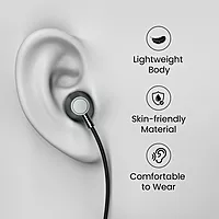 Portronics Conch Tune A – 3.5mm Earphones with Mic, featuring a durable braided cable for tangle-free use, delivering clear sound quality and comfort for an enhanced listening experience.