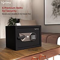 Lifelong Locker For Home&Office 34L-Digital Safe Locker For Security With 5Mm Sturdy Metal Door